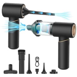 Johdoton kädessä pidettävä imuri harjattomalla moottorilla - 16000Pa suuri teho, kannettava auto- ja kotikäyttöön Musta