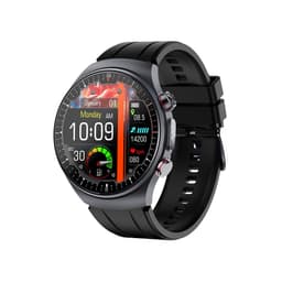 AMOLED EKG-älykello - Musta silikonihihna, edistyksellinen terveyden seuranta