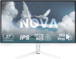 Arozzi Nova QHD | IPS | 180 Hz | 27" gamingskjerm (hvit)
