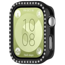 Huawei Watch Fit 3-fodral med Diamond PC Hollow skyddsfodral Svart