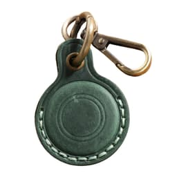 Premium Lærveske for Apple AirTag Grønn