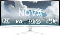 Arozzi Nova UWQHD | VA | 165 Hz | 34" gamingskärm (vit)