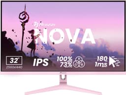 Arozzi Nova QHD | IPS | 180 Hz | 32" gamingskärm (rosa)