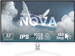 Arozzi Nova QHD | IPS | 180 Hz | 32" gamingskjerm (hvit)