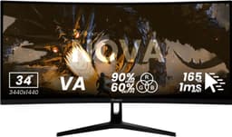 Arozzi Nova UWQHD | VA | 165 Hz | 34" gaming-skærm (sort)