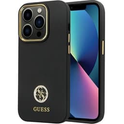 Guess Mobilskal till iPhone 13 Pro/13 Silikon Logo Strass - Svart