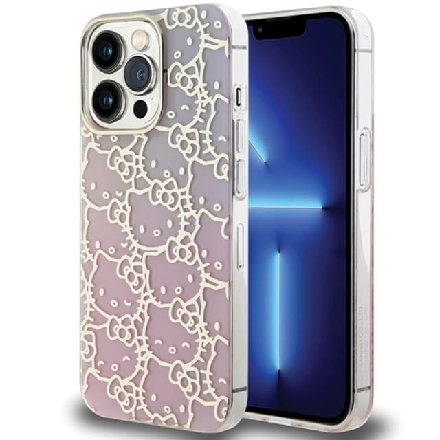 Hello Kitty Mobilskal till iPhone 13 Pro Crowded Kitty Head - Rosa