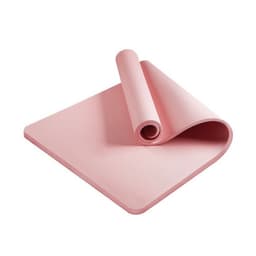 NBR Yogamåtte med Rem og Netpose - Tyk, Skridsikker Polstring til Hjemmetræning Lyserød