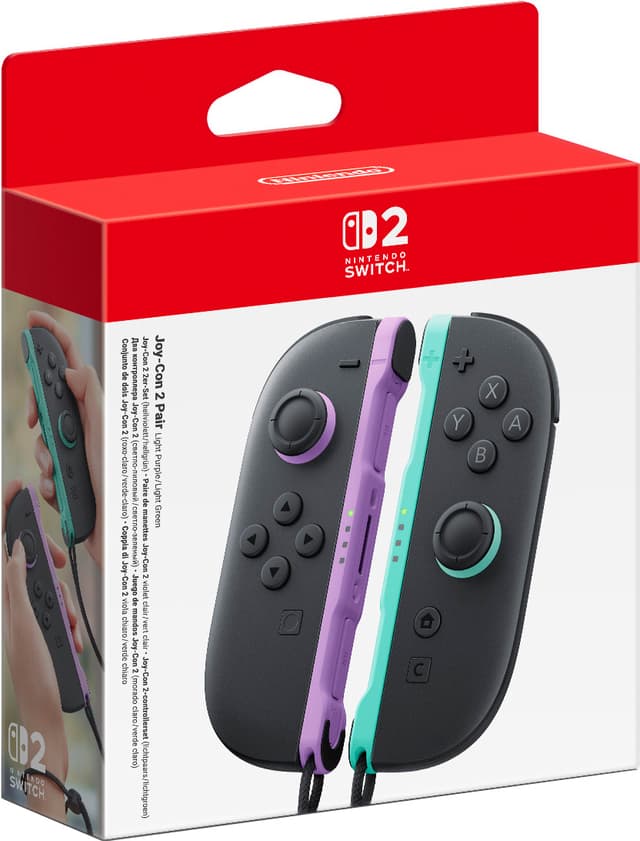 ま*ん様 Nintendo Switch 本体 紫緑Joy-Con ゲームソフト Nintendo Switch 2 Joy-Con 2 kontrollersett (lilla og grønn) - Elkjøp