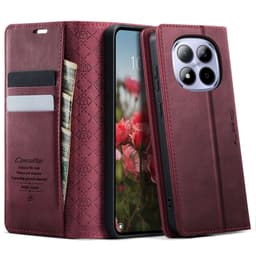 CASEME Plånboksfodral till Xiaomi Redmi Note 15 Pro 5G - Röd