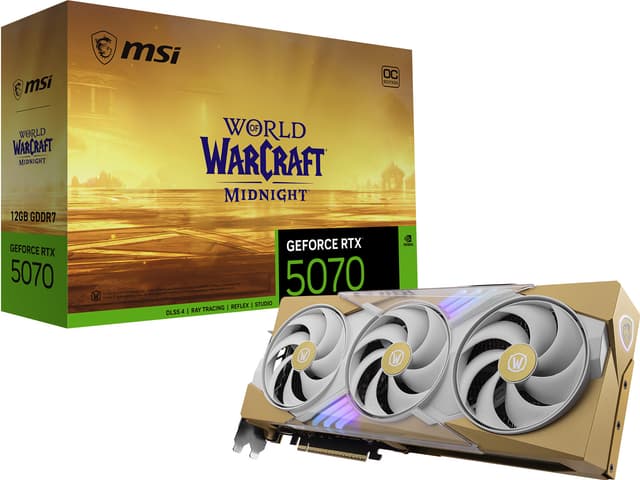 MSI GeForce RTX 5070 WoW 12GB grafikkort (Midnight Light)