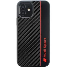 Audi Mobilskal till iPhone 12/12 Pro Carbon Fiber Stripe - Svart
