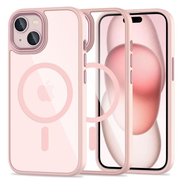 Tech-Protect Mobilskal till iPhone 15 Magsafe Magmat - Clear/Rosa