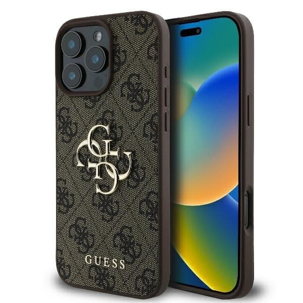 Guess Mobilskal till iPhone 16 Pro 4G Big Logo - Brun