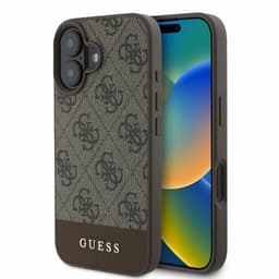 Guess iPhone 16 Mobilskal 4G Bottom Stripe - Brun