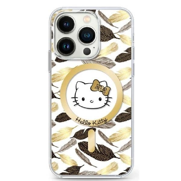 Hello Kitty Mobilskal till iPhone 16 Pro Max MagSafe IML Golden Leaves
