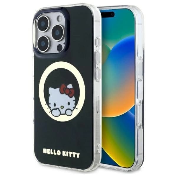 Hello Kitty Mobilskal till iPhone 16 Pro MagSafe IML Sweet Kitty - Svart