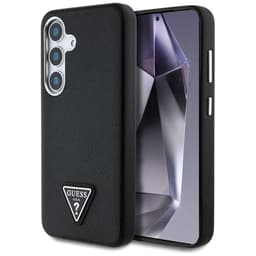 Guess Mobilskal till Galaxy S25 MagSafe Grained Triangle Logo - Svart