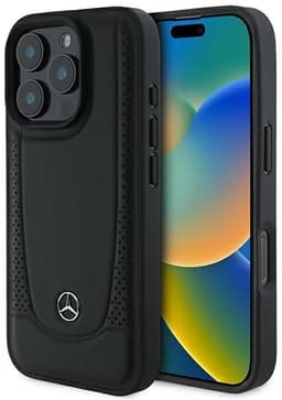 Mercedes Mobilskal till iPhone 16 Pro Läder Urban - Svart
