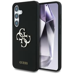 Guess Mobilskal till Galaxy S25 Silikon Big 4G Bottom Script - Svart