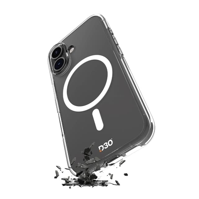 Puro Telefontaske til iPhone 16 Plus MagSafe D3O - Gennemsigtig