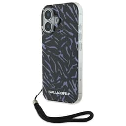 Karl Lagerfeld Mobilskal till iPhone 16 Zebra Med Sladd - Lila