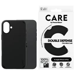 CARE By PanzerGlass telefontaske til iPhone 16 Plus dobbelt forsvar - sort