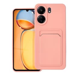 Mobilskal till Xiaomi Redmi 13C/Poco C65 Korthållare - Rosa