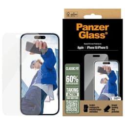PanzerGlass iPhone 16 hærdet glas Skærmbeskytter Classic Fit - Klar