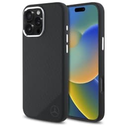 Mercedes Mobilskal till iPhone 16 Pro Max MagSafe Silikon Wood Pattern - Svart