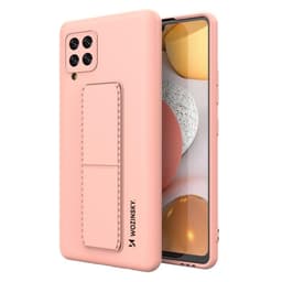 Wozinsky Kickstand Silicone Skal Samsung Galaxy A42 5G - Rosa