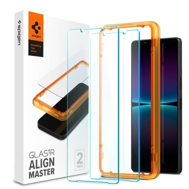 Spigen [2-Pack] Sony Xperia 1 VI Härdat Glas Skärmskydd ALM Tr