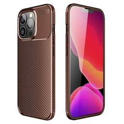 Carbon Fiber Mobilskal till Apple iPhone 13 Pro - Brun