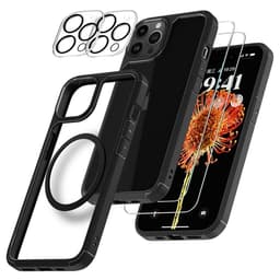 [6in1] BOOM iPhone 14 Pro Max Skal Kameralinsskydd Härdat Glas MagSafe Ring