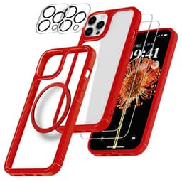 [6in1] BOOM iPhone 14 Pro Max Skal Kameralinsskydd Härdat Glas MagSafe Ring
