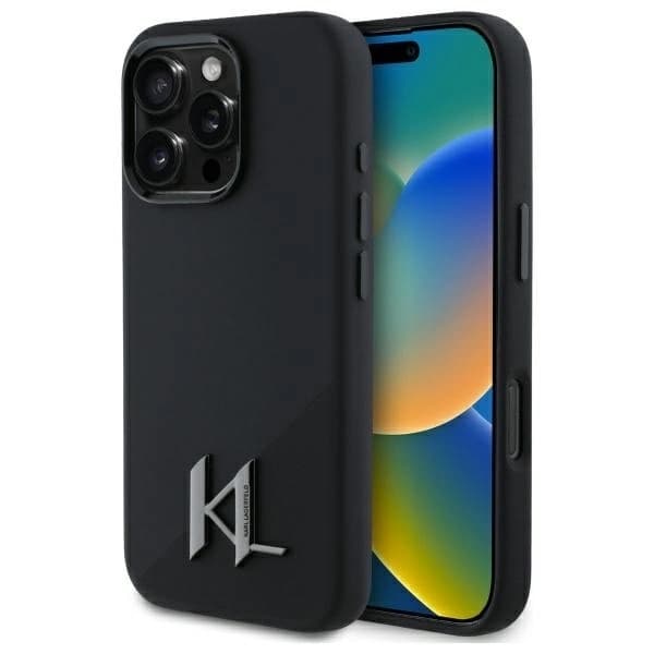 Karl Lagerfeld Mobilskal till iPhone 16 Pro MagSafe Shadow Metal Initial