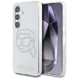 Karl Lagerfeld Mobilskal till Galaxy S25 Rhinestones Karl Head Logo Transparent