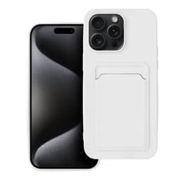 Mobilskal till iPhone 15 Pro Korthållare - Vit
