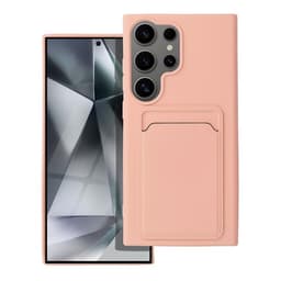 Mobilskal till Galaxy S24 Ultra Korthållare - Rosa