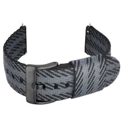 Stilig 24/22/20/18mm nylonklokkereim med svart spenne Sort 22 mm