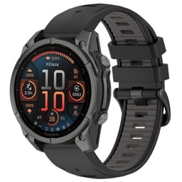 Garmin Fenix 8 43MM klokkerem - 20MM Svart+grå