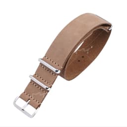 PU Crazy Horse NATO-integrerat klockarmband Brun 22 mm