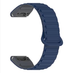 Silikoninen kellonranneke Garmin Fenix 8/7X/Epix -kellolle Sininen 22 mm