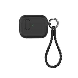 Bluetooth Earphone Protective Silicone Case kompatibelt med AirPods Pro 3 Magnetic Charging Case med Keychain Strap Sort