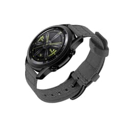 Vävd Canvas Quick Release Klockarmband för Huawei GT4 Mörkgrå 20 mm