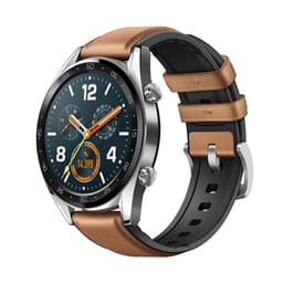 Stilig lærreim til Huawei GT4/Samsung Watch 6 Brun 20 mm