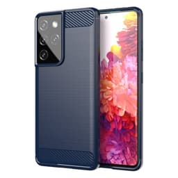 Carbon Flexible TPU skal till Samsung Galaxy S21 Ultra 5G - Blå