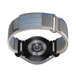 Kudottu nailoninen ranneke Samsung Watch 4/5/6/7/FE -kellolle Sininen + harmaa S