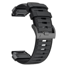 Premium Garmin Fenix 8 Reim: Fluororubber Klokkereim Sort 26 mm