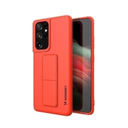Wozinsky Kickstand Silicone Skal Samsung Galaxy S21 Ultra 5G - Röd